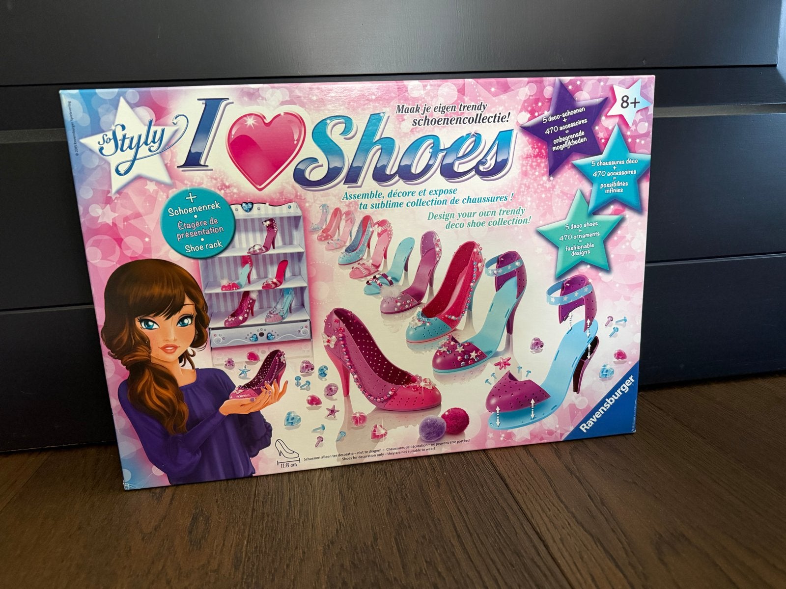 I Love Shoes Knutselset met Schoenrek en Extra Set, Kinderen en Baby's, Ophalen, Zo goed als nieuw, Knutselen