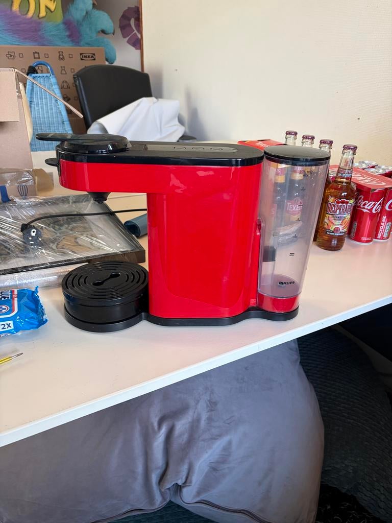 Philips Senseo Koffiepadmachine - Rood, Witgoed en Apparatuur, Koffiezetapparaten, Gebruikt, Koffiepads en cups, Koffiemachine