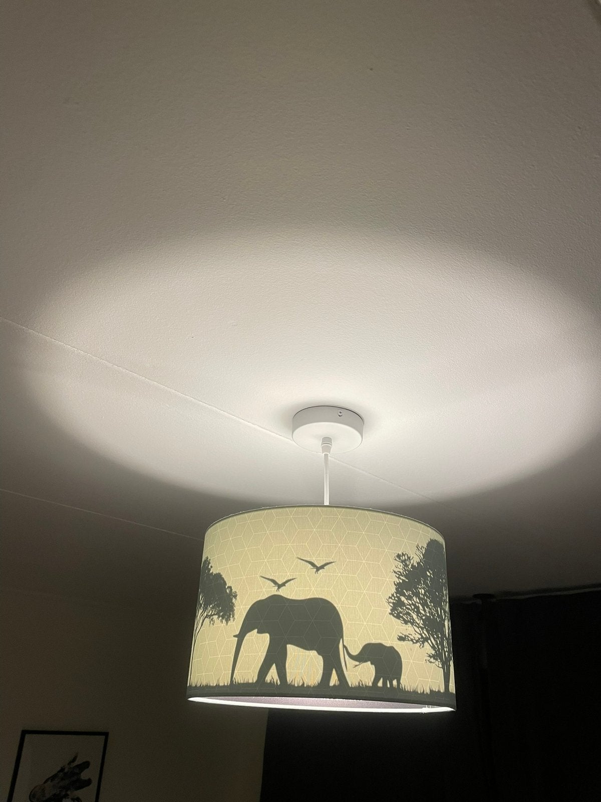Jungle lamp en poef., Ophalen, Gebruikt, Eén