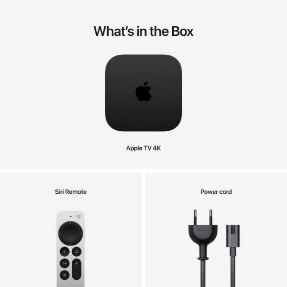 Apple TV 4K wifi + ethernet(3e generatie) 128 GB in doos, Ophalen of Verzenden, Zo goed als nieuw, HDMI, Minder dan 500 GB