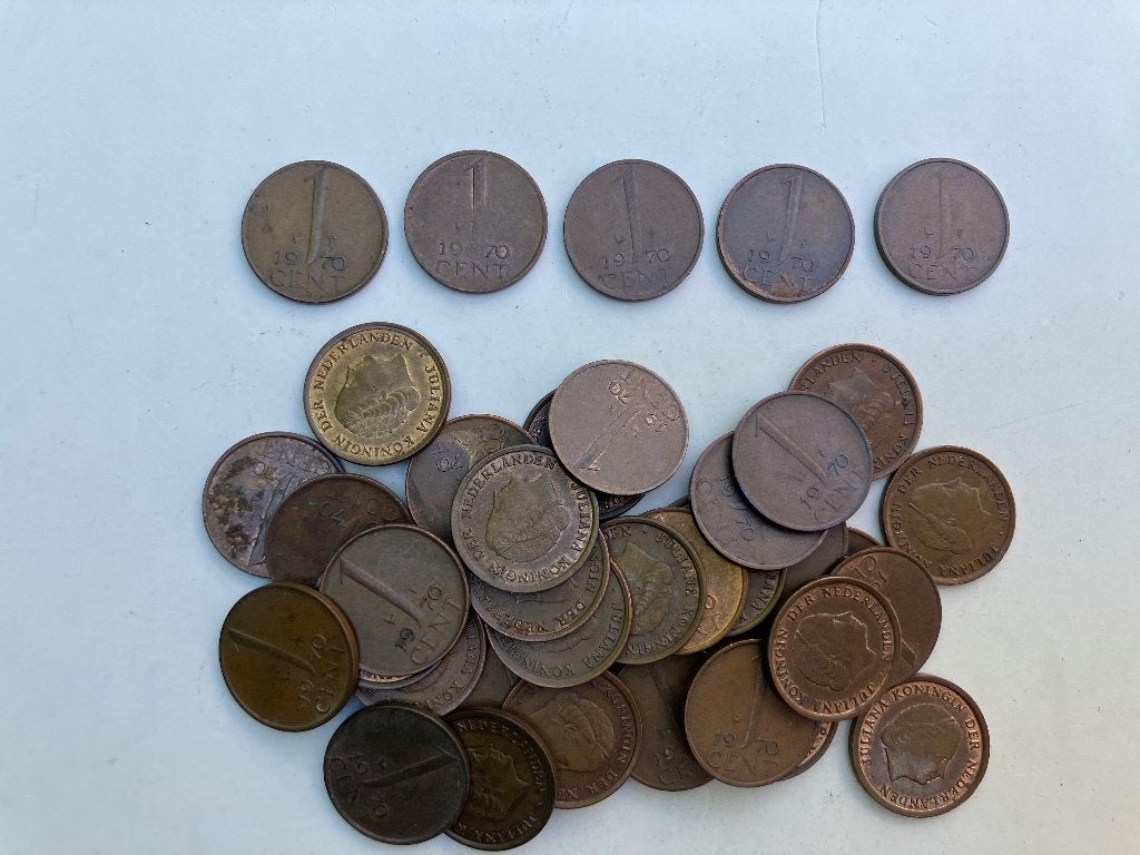 40 Centen 1970, Ophalen of Verzenden, Koningin Juliana, 1 cent, Losse munt