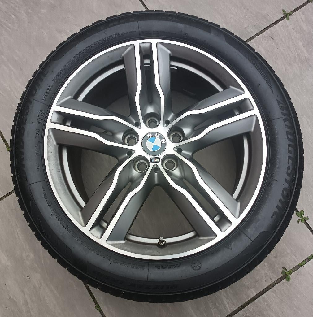 4 Originele BMW X1 18 inch velgen M-Line met winterbanden, Ophalen, 18 inch, Gebruikt, Banden en Velgen