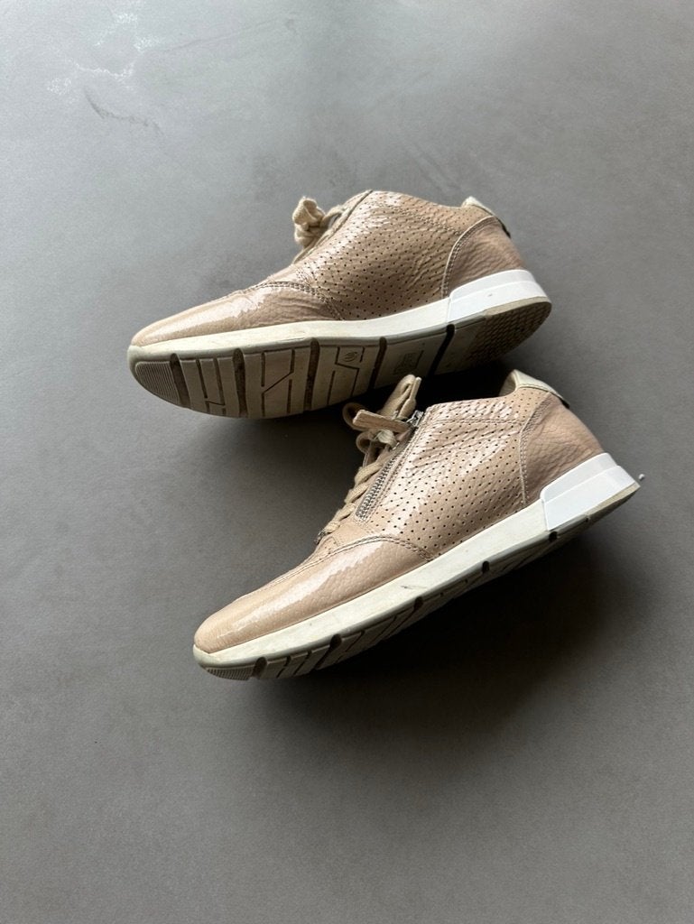 Beige DL Sport leren sneakers, maat 6,5 = 40, Verzenden, Beige, Sneakers of Gympen, Gedragen