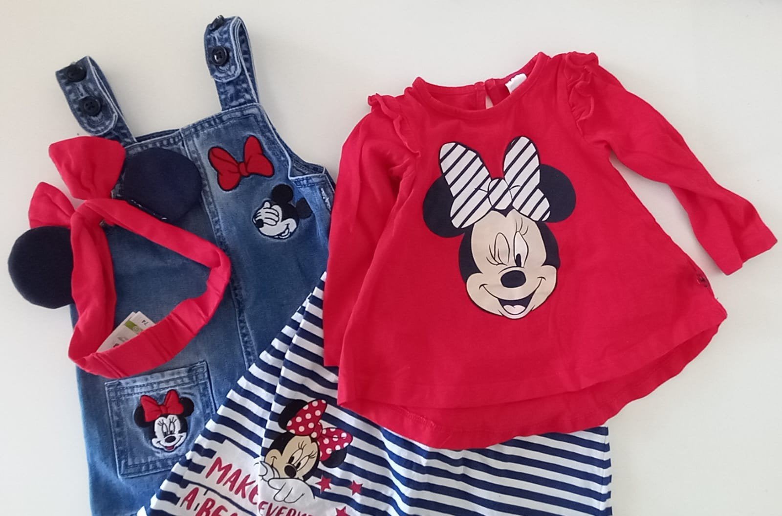 Minnie Mouse kledingsetje maat 3-6 maanden, Kinderen en Baby's, Babykleding | Maat 62, Ophalen, Gebruikt, Meisje, Setje