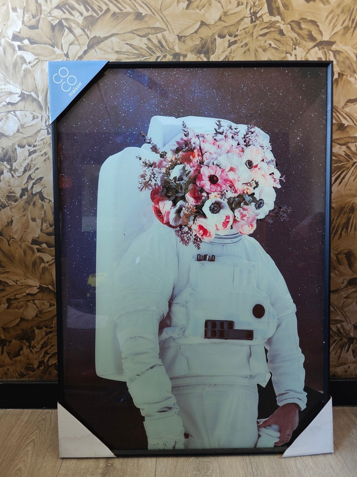 Coco Maison Astronaut met Bloemen Print, Nieuw, Ophalen of Verzenden, Print, 75 – 100