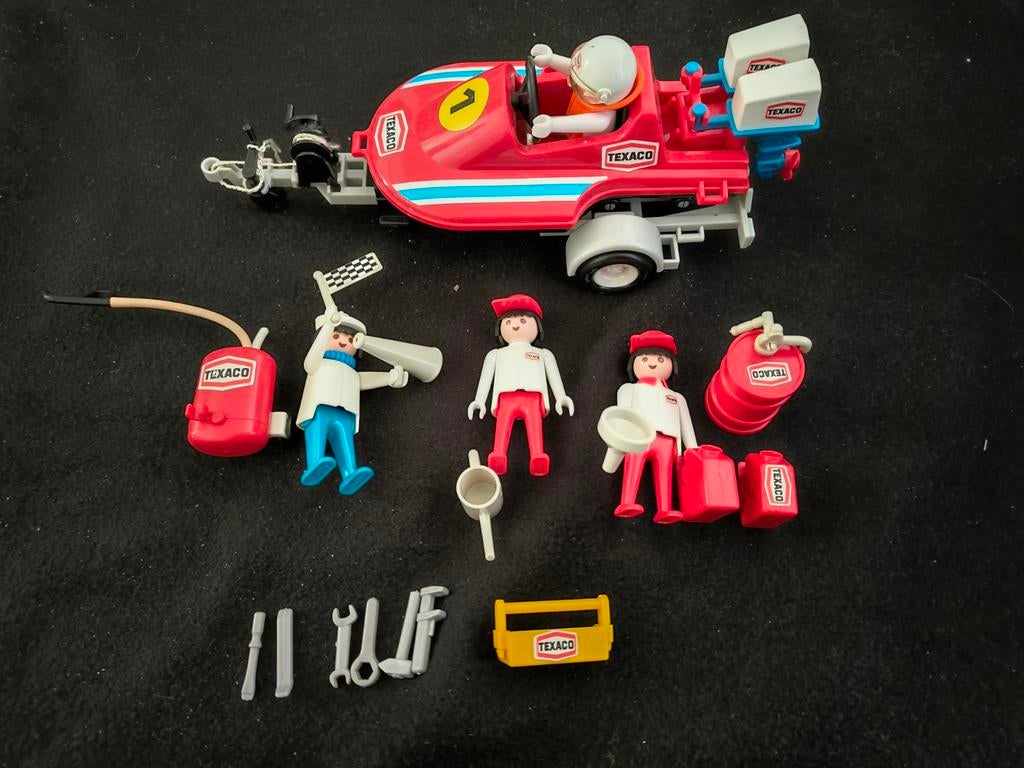 Playmobil 3538 Speedboot nr 1 met trailer uit 1979, Kinderen en Baby's, Speelgoed | Playmobil, Ophalen of Verzenden, Gebruikt