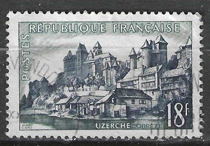 Frankrijk 1955 - Yvert 1040 - Uzerche (Limousin) (ST), Verzenden, Gestempeld