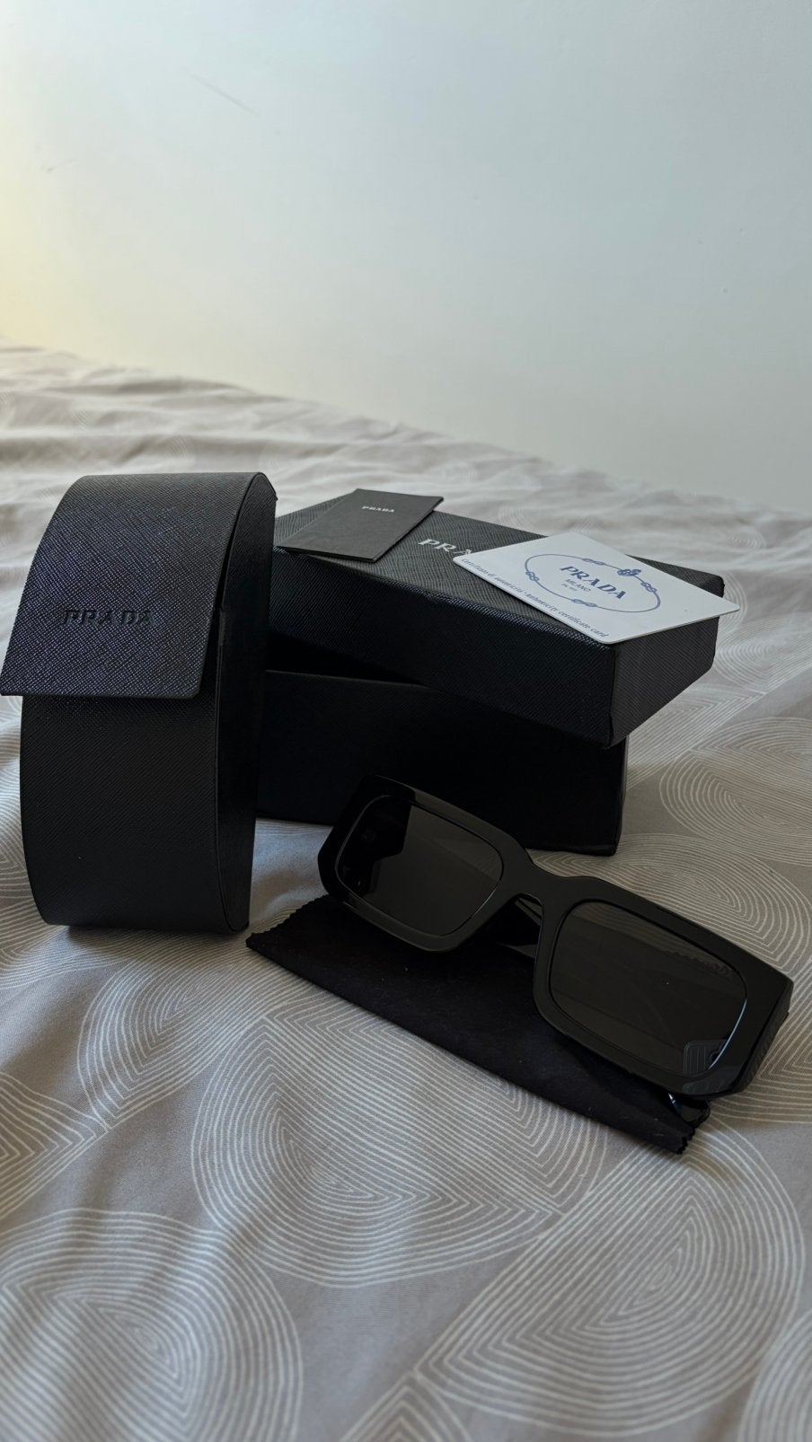 Prada PR 06YS Zwarte Heren Zonnebril, Overige merken, Zonnebril, Zwart, Ophalen of Verzenden