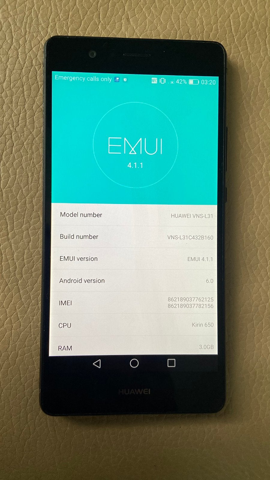 HUAWEI VNS-L31- cpu - Kirin 650- Ram 3 gb, Zwart, Ophalen of Verzenden, Zo goed als nieuw, Zonder simlock
