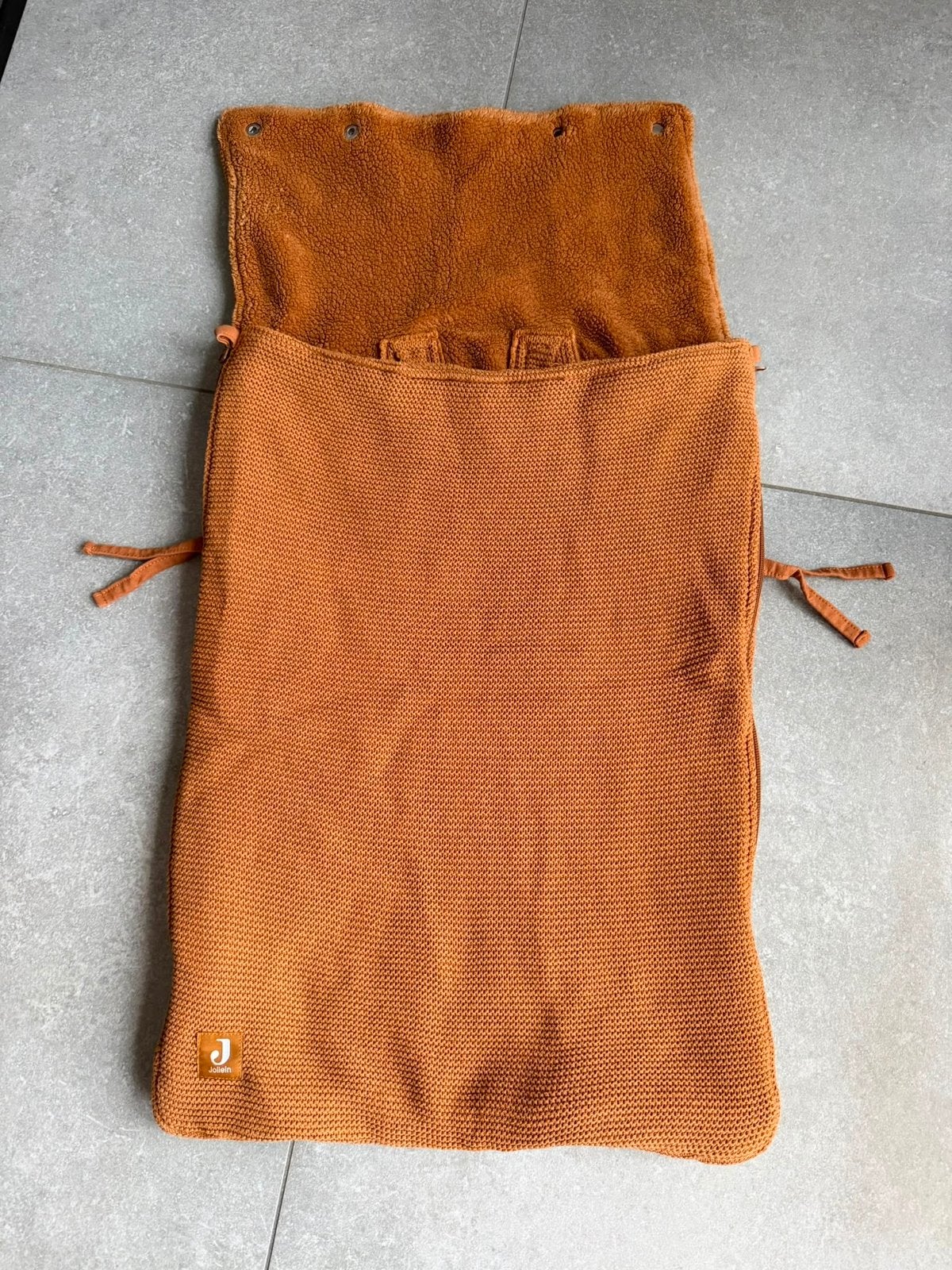 Jollein voetenzak - Gebreid - Caramel, Ophalen of Verzenden, Zo goed als nieuw, Kinderwagen, Overige merken