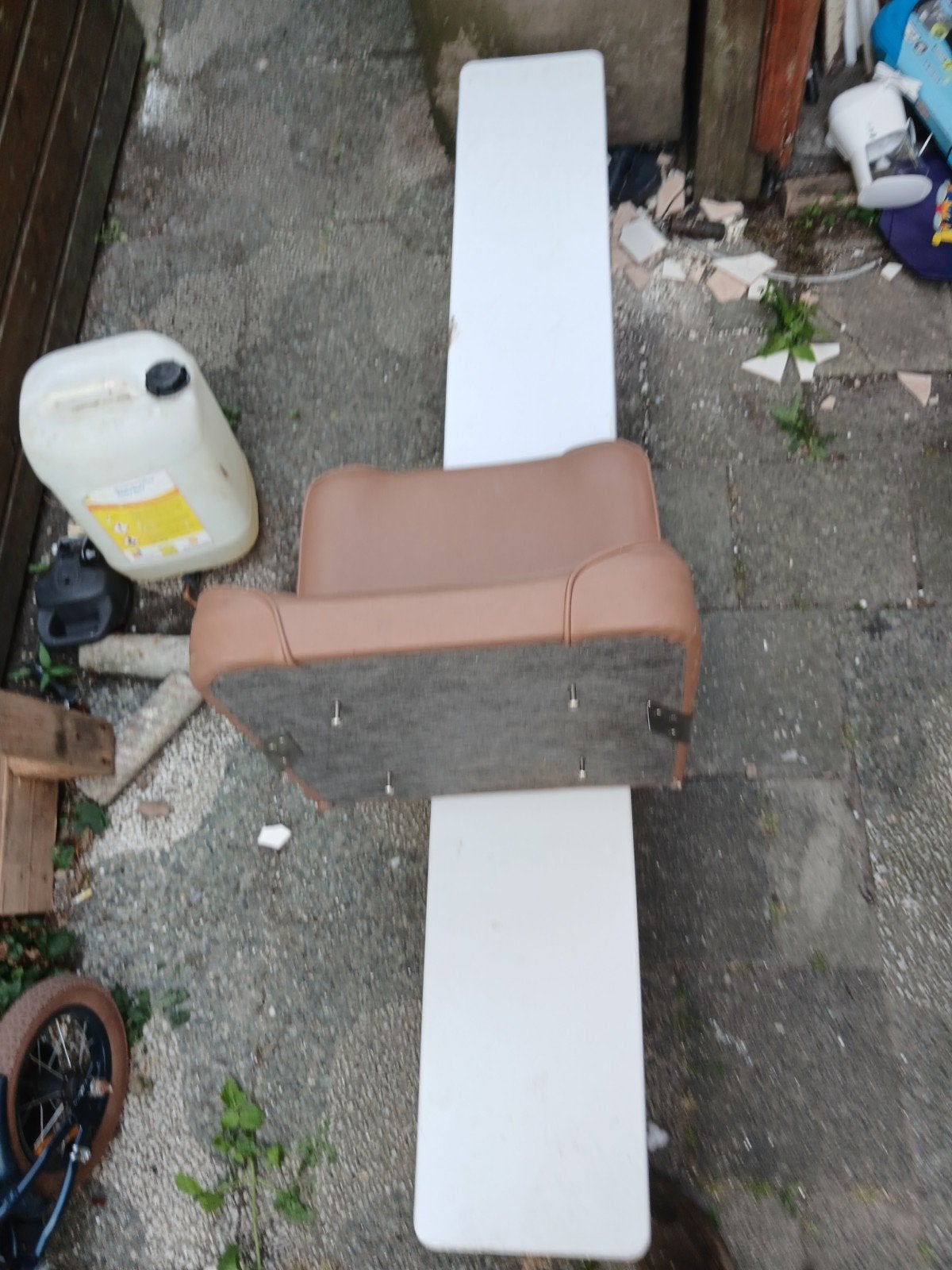 Opklapbare bootstoel / kuipstoel - Bruin, Ophalen, Gebruikt, Interieur en Kussens