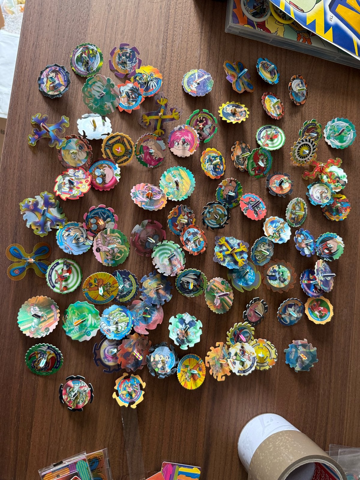 Grote verzameling Beyblade Flippo's en Tazo's, Verzamelen, Ophalen of Verzenden, Gebruikt