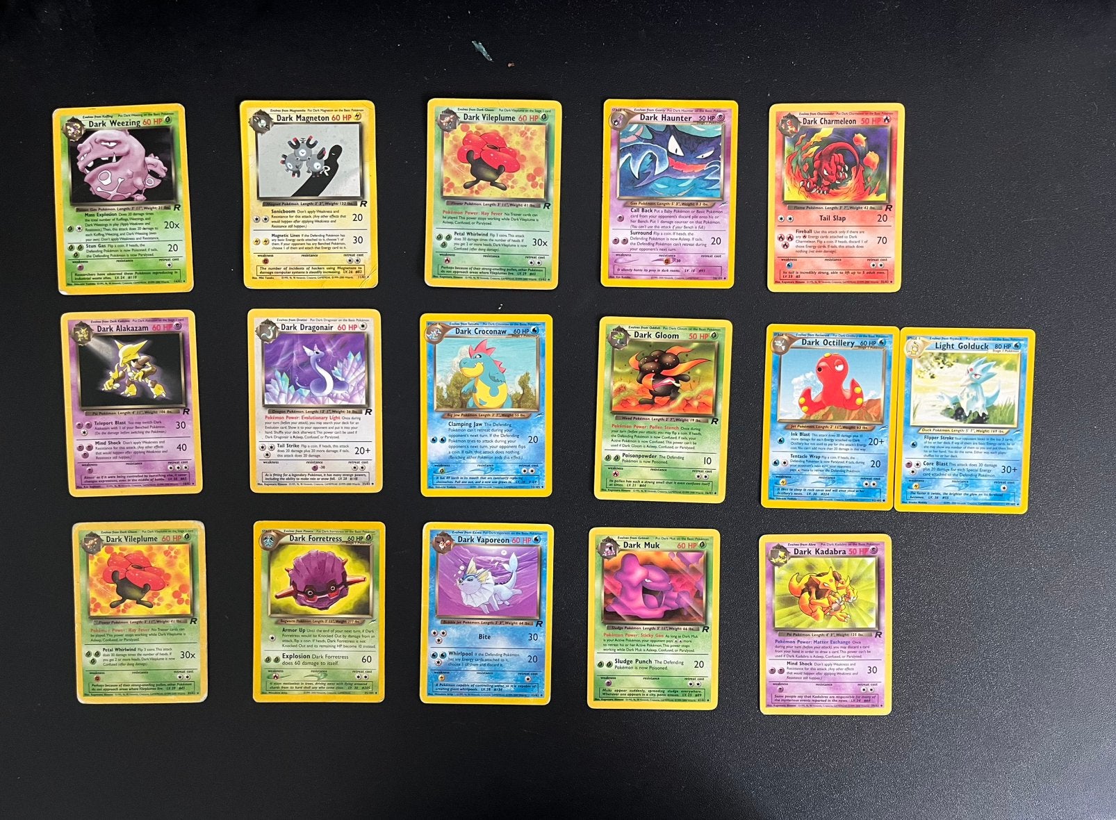 Team Rocket & Neo Destiny kaarten incl holo’s - Dark Pokémon, Ophalen of Verzenden, Gebruikt, Meerdere kaarten