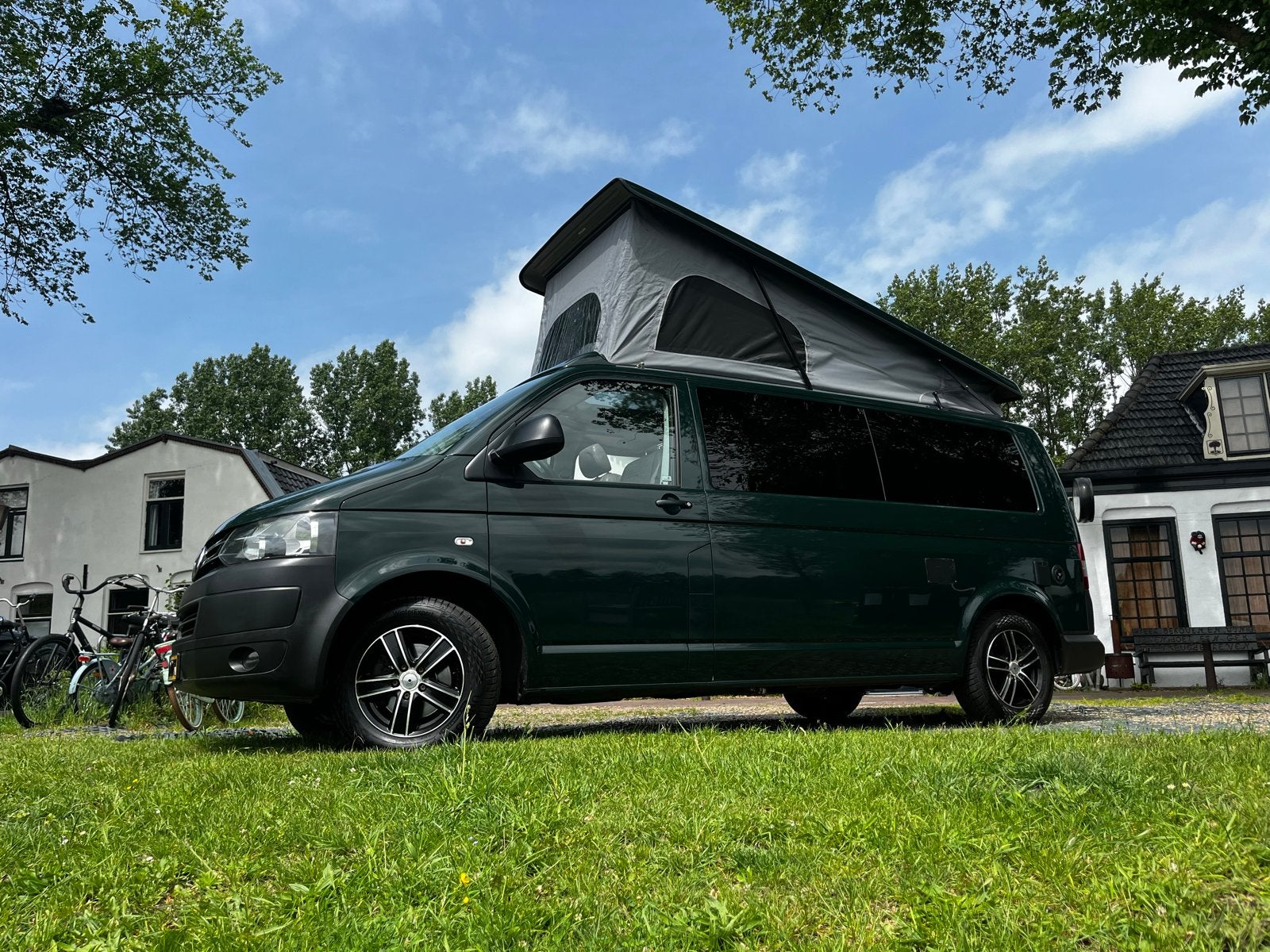 VW T5 Camper verlengd, 5 gordelpunten, hefdak, Reimo inbouw, Caravans en Kamperen, Campers, Chemisch toilet, Alarm, Volkswagen