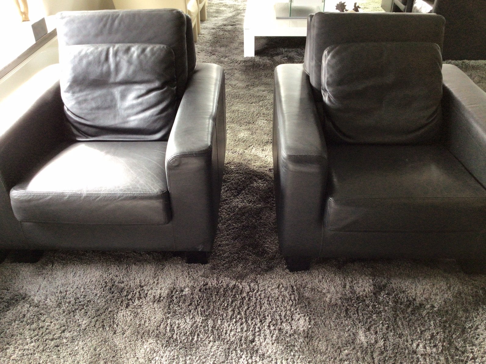 Design zetels, Huis en Inrichting, Ophalen, Zo goed als nieuw, 75 tot 100 cm, Leer