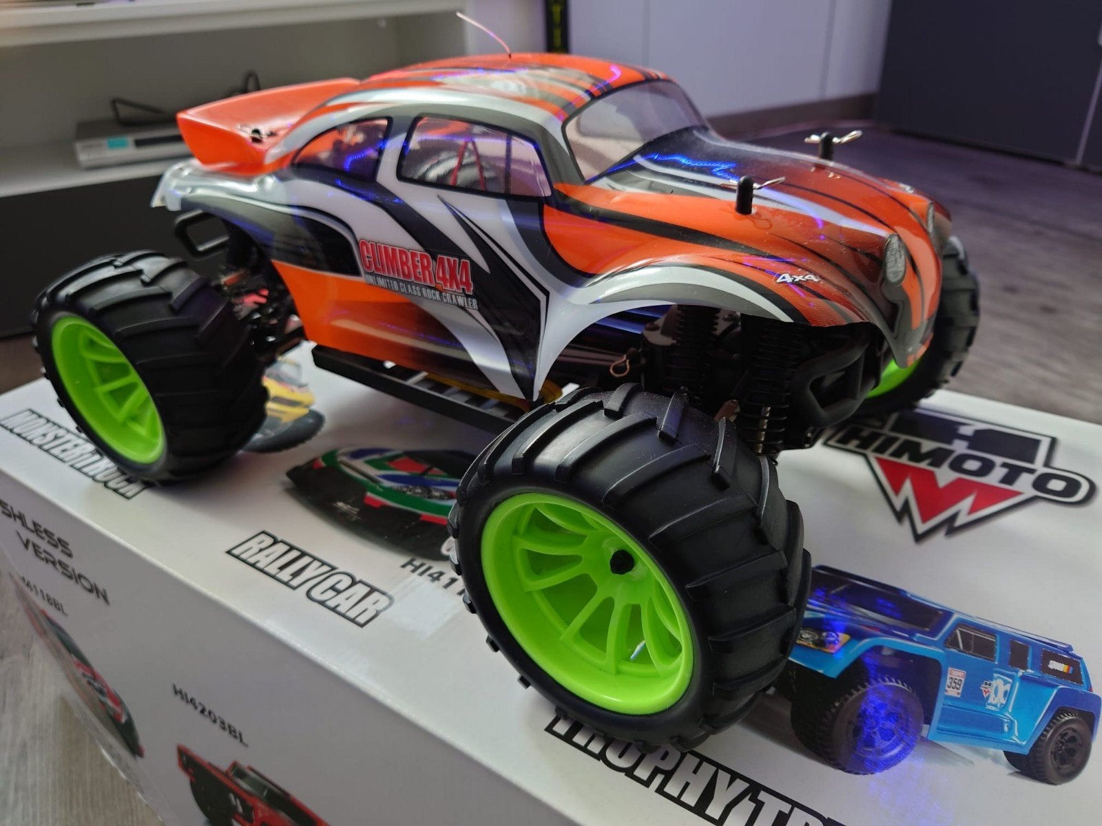 Himoto 1:10 RC Monster Truck - Zo goed als nieuw, Auto offroad, Nieuw, Schaal 1:10, Ophalen