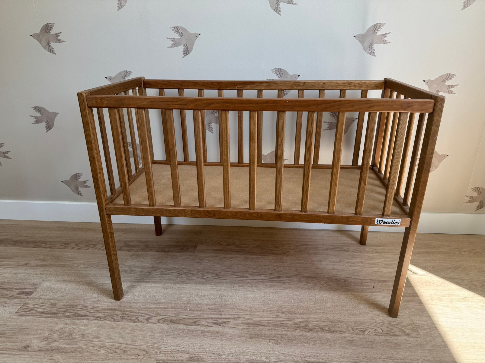 Baby wieg Woodies hout, Kinderen en Baby's, Babywiegjes en Ledikanten, Ophalen of Verzenden, Zo goed als nieuw, Wieg