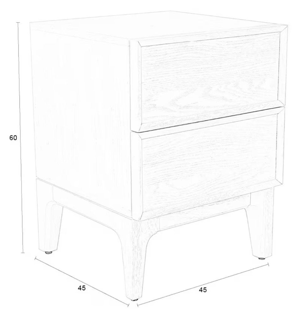 Zuiver Sidetable Nachtkastje June Beige | Van €619, nu, Huis en Inrichting, Tafels | Sidetables, 100 tot 150 cm, Nieuw, Ophalen of Verzenden