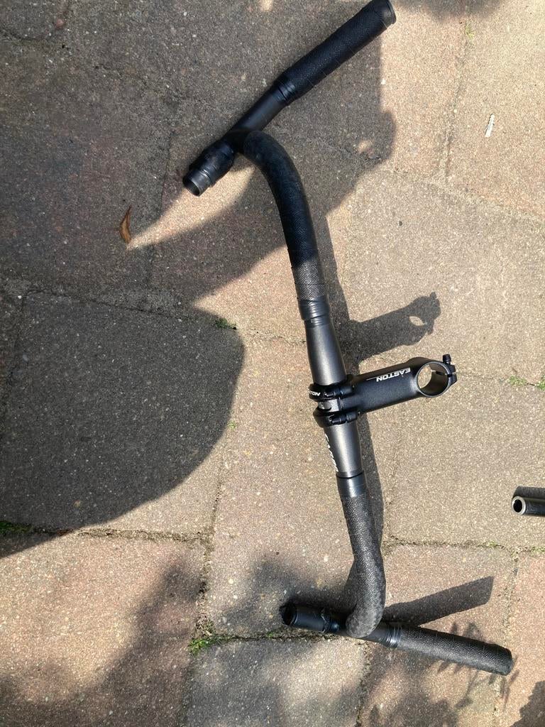 Carbon Gravel bar (corner bar kloon) met stuurpen, Fietsen en Brommers, Fietsonderdelen, Gebruikt, Stuur, Ophalen of Verzenden