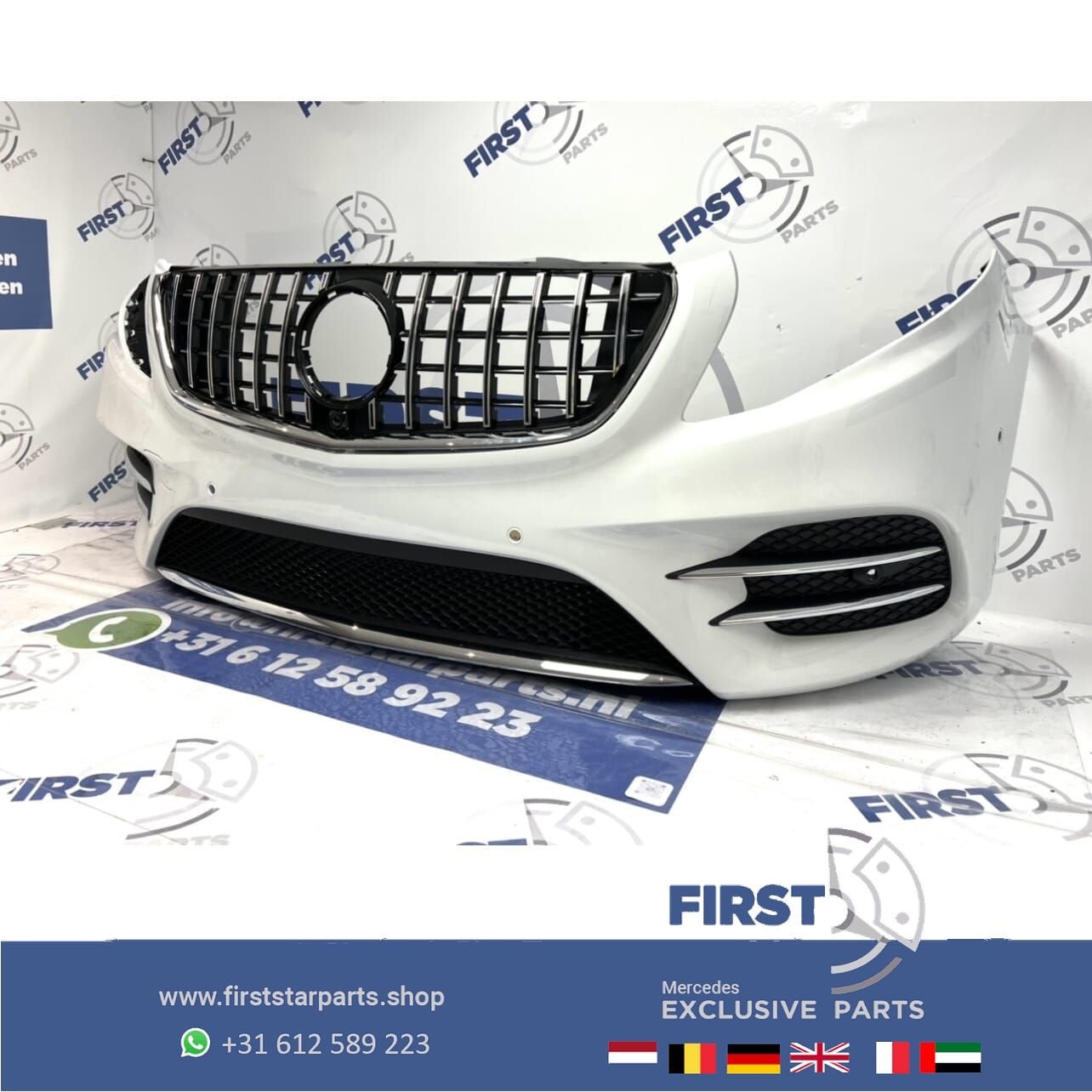 W447 AMG VOORBUMPER COMPLEET + PANAMERICANA GT GRILL ORIGINE, Auto-onderdelen, Carrosserie en Plaatwerk, Gebruikt, -, Voor, Ophalen of Verzenden