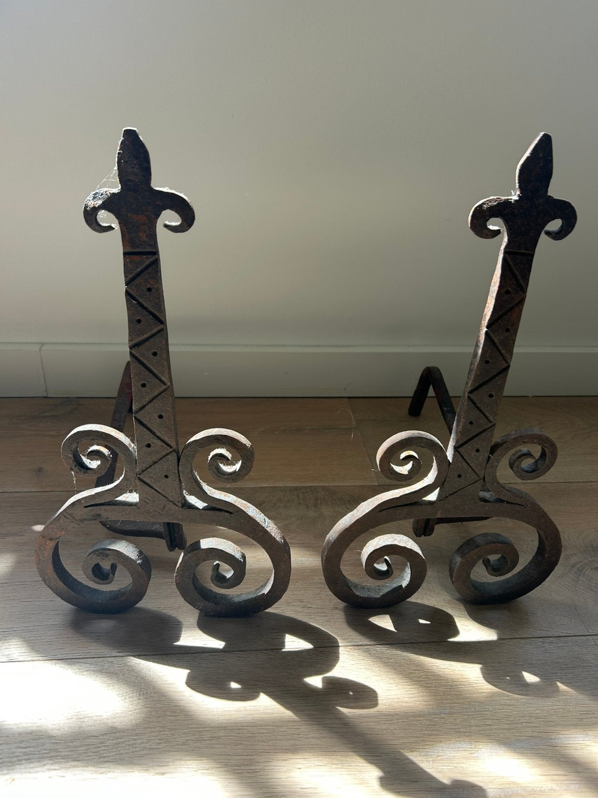 Haardbokken smeedijzer, Overige materialen, Gebruikt, Overige typen, Ophalen of Verzenden