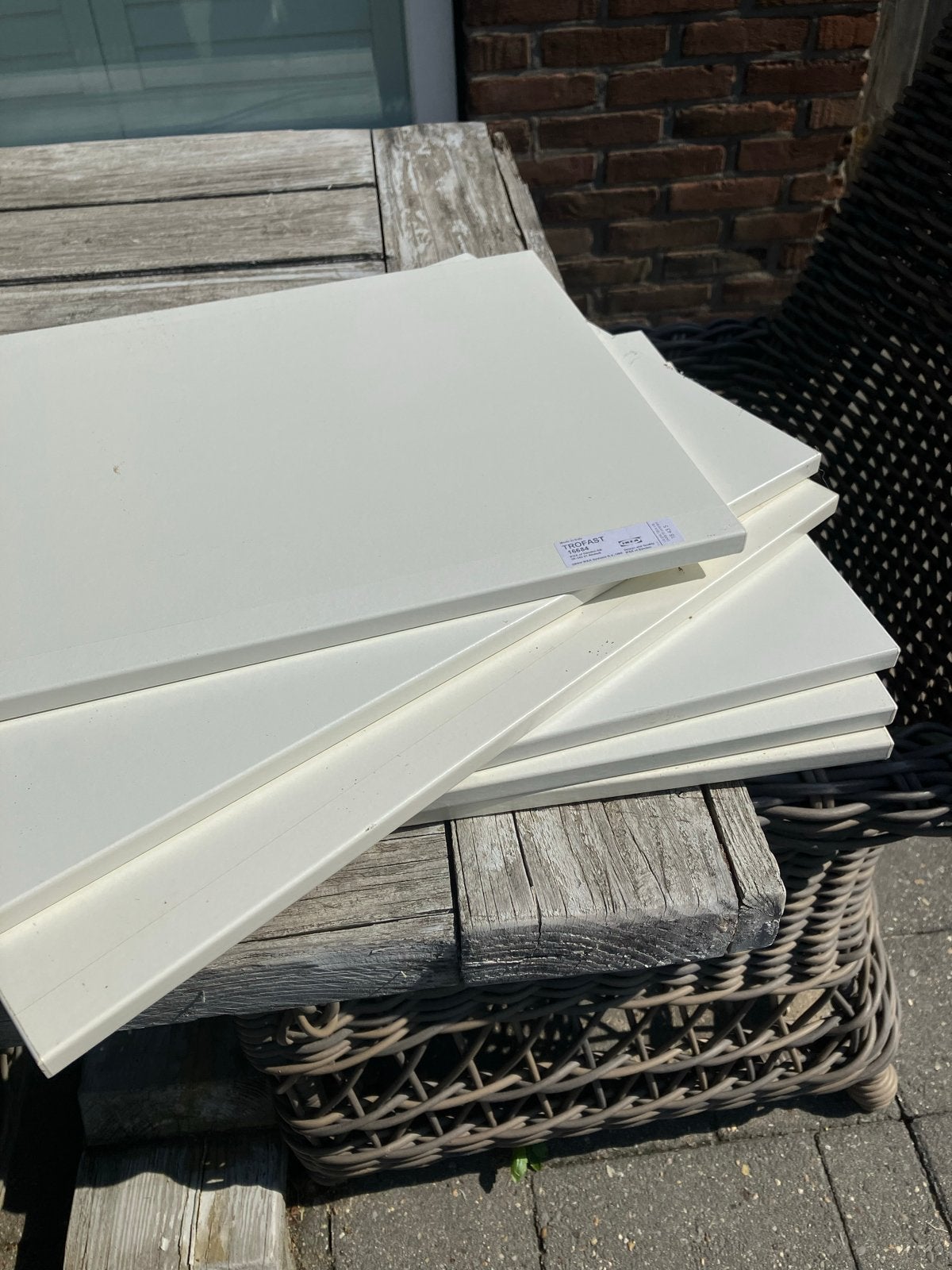 6 IKEA Trofast plankjes - wit, Ophalen, Gebruikt, Overige typen
