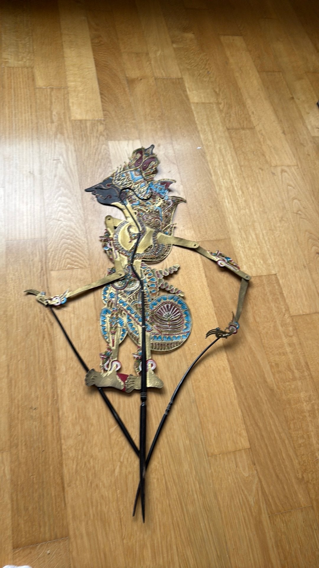 Wayang Kulit Pop - Traditionele Indonesische Schaduwpop, Ophalen, Natuurlijk materiaal, Handgemaakt, Indonesië