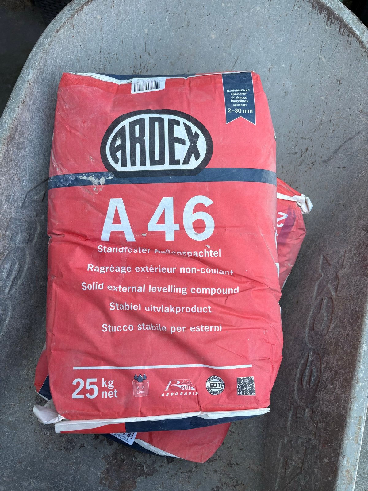 Ardex A 46 Standfester Außenspachtel 25 kg, Ophalen, Nieuw