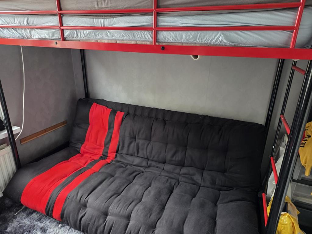 Hoogslaper met bank evt 2e bed., Eenpersoons, Ophalen of Verzenden, Zo goed als nieuw, 90 cm
