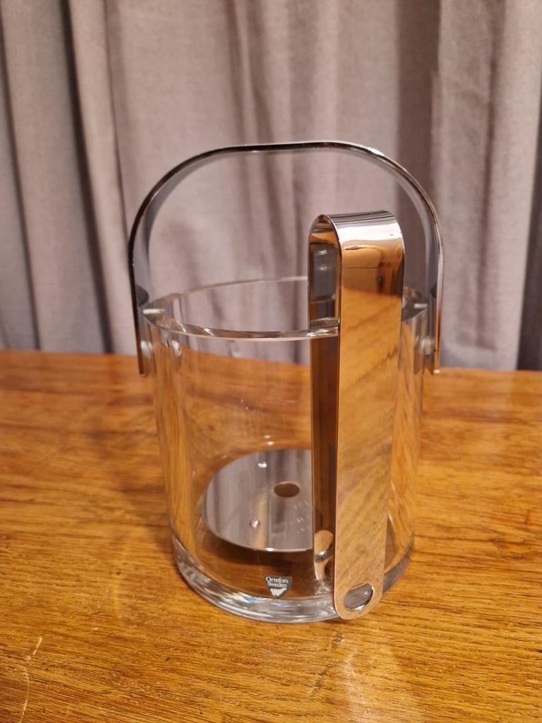 Vintage Orrefors, Henning Koppel design ijsemmer,15X15X23 cm, Orrefors, Ophalen of Verzenden, Zo goed als nieuw, Overige stijlen
