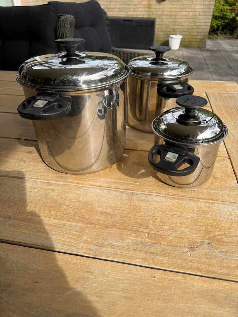 Stapelbare pannenset camping van BoCamp, Ophalen of Verzenden, Zo goed als nieuw