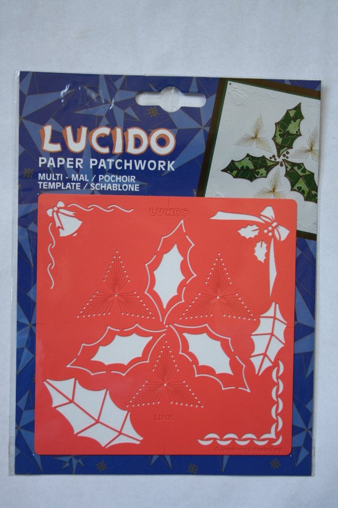 Lucido paper patchwork multimal hulst-bladeren LU05, Ophalen of Verzenden, Nieuw, Kerst, Pons of Mal