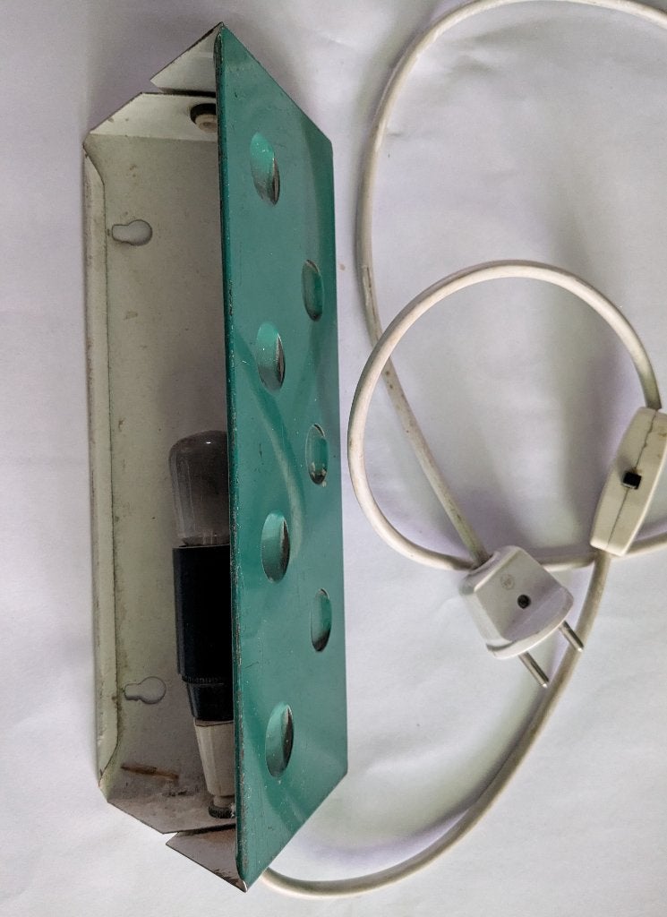 RETRO bedlampje, metaal jaren 1950, Ophalen