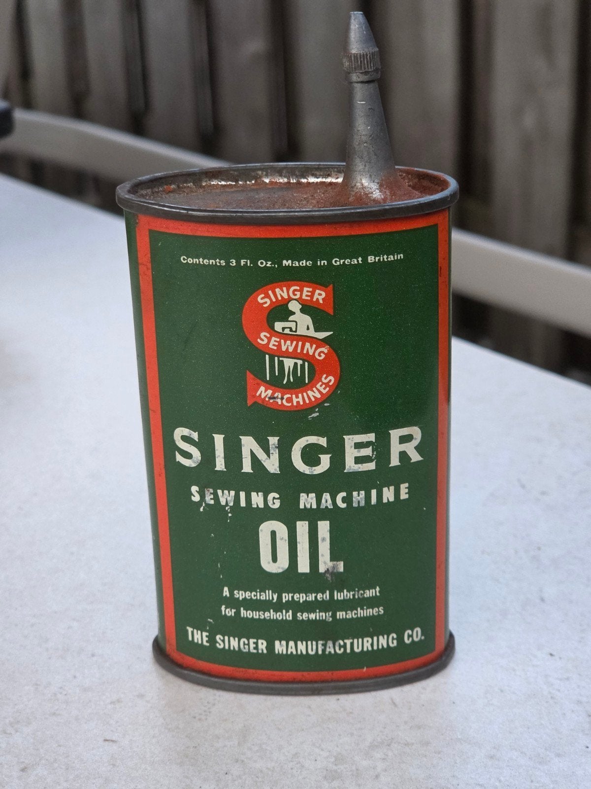 Singer Oil Sewing Machine Olie blik, Verzamelen, Ophalen of Verzenden, Gebruikt, Overige