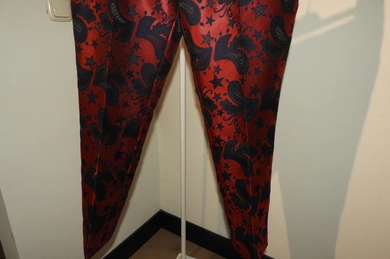 Nikkie nieuwe broek pantalon rood blauw paisley sterren 42, Maat 42/44 (L), Nieuw, Nikkie, Lang