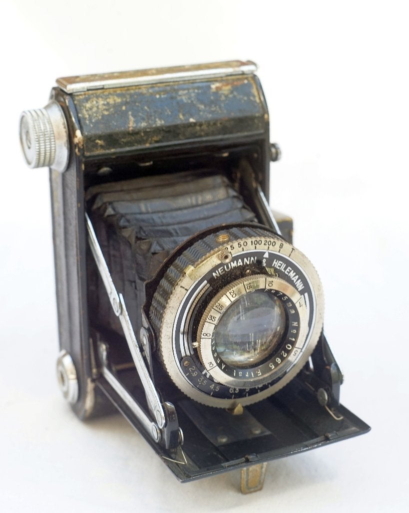 Folding camera (Neumann & Heilemann shutter) - "for Parts", Ophalen of Verzenden, Compact, Overige Merken