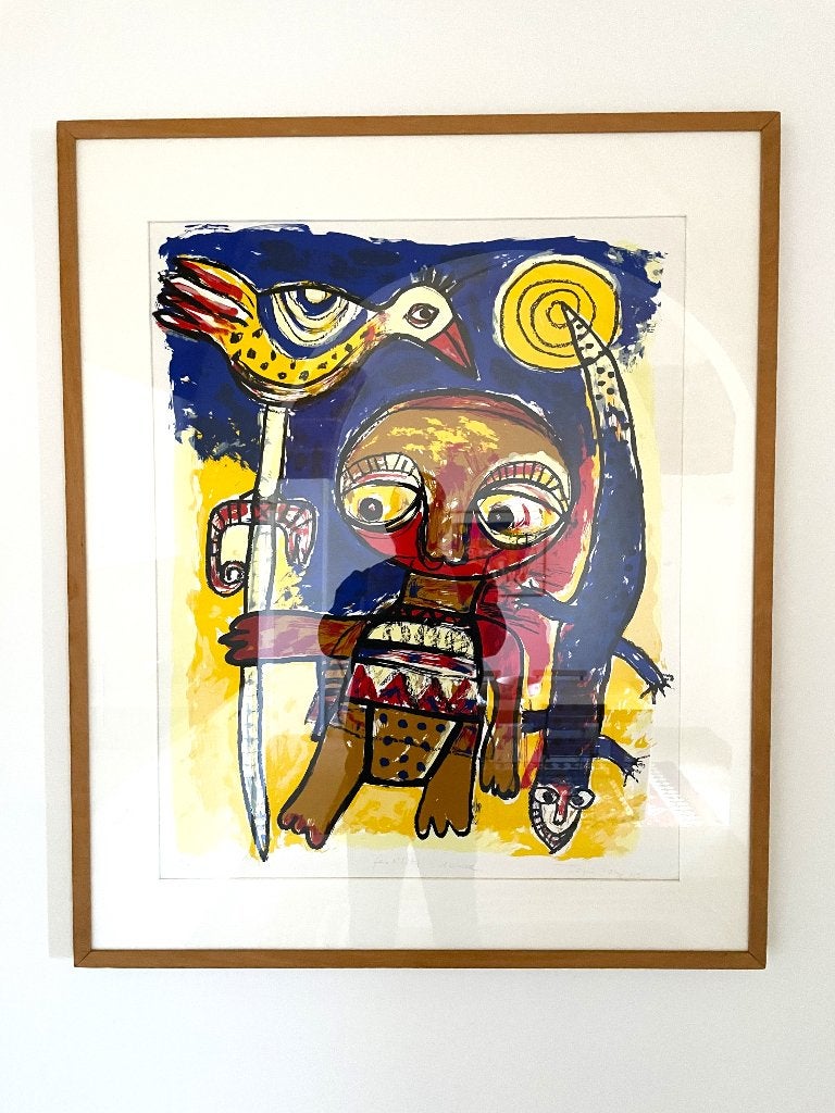Toyin Loye zeefdruk, Antiek en Kunst, Kunst | Litho's en Zeefdrukken, Ophalen