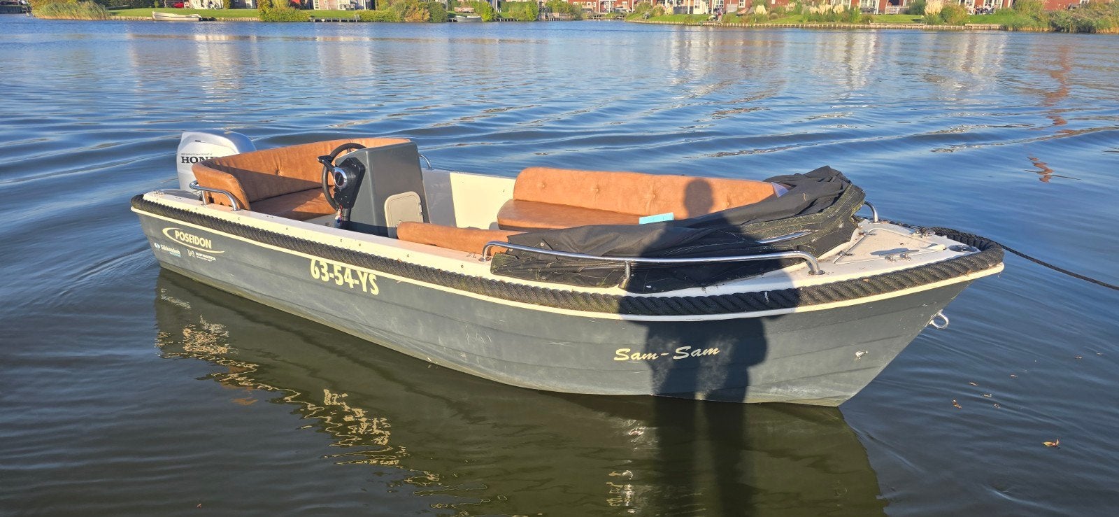poseidon 470 40 pk honda, Ophalen, Consoleboot, 5 m, Zo goed als nieuw