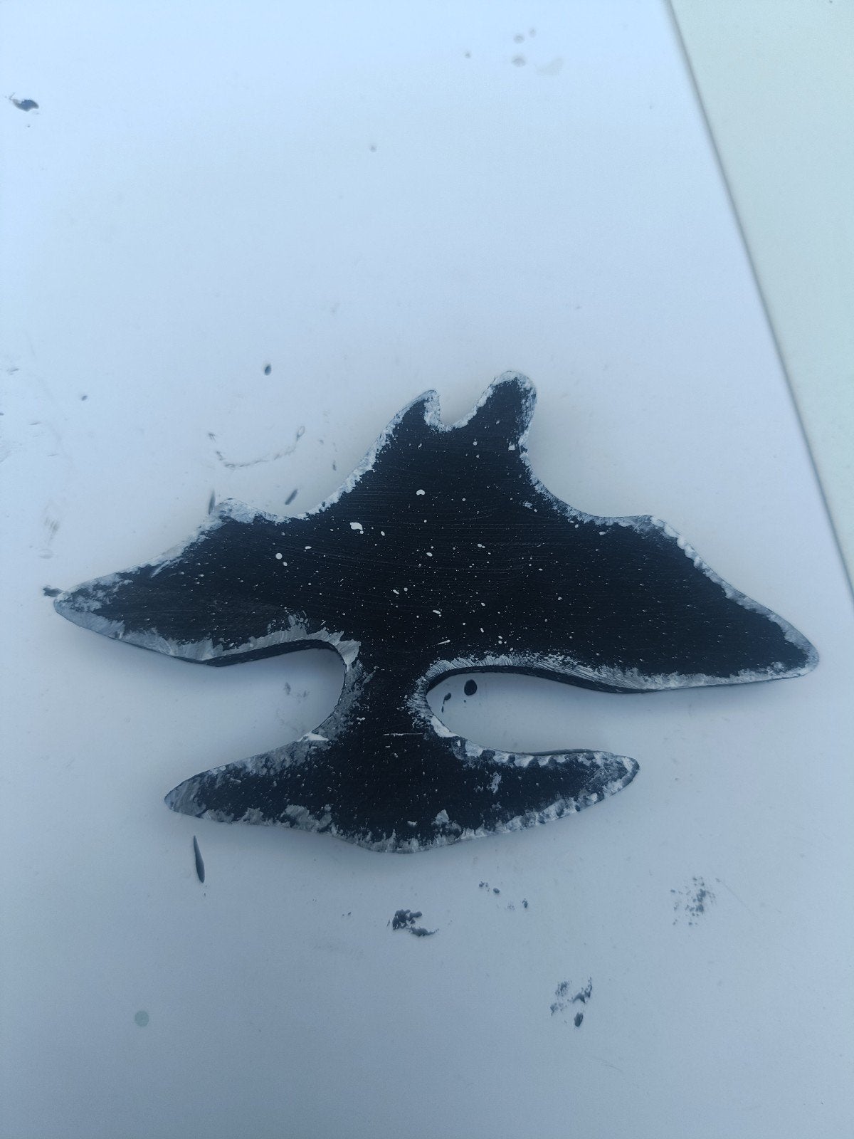 Vleermuis knutselwerkje - Zwart met witte spikkels, Hobby en Vrije tijd, Knutselen, Handgemaakt, Dieren, Zo goed als nieuw, Overige materialen