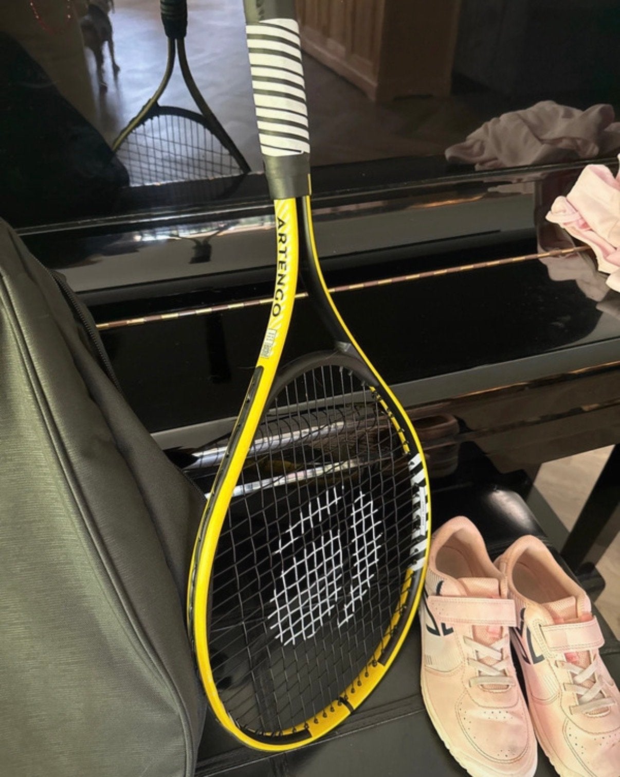 Artengo tennisracket met hoes en tennisschoenen (maat 32), Overige merken, Gebruikt, L00, Ophalen of Verzenden