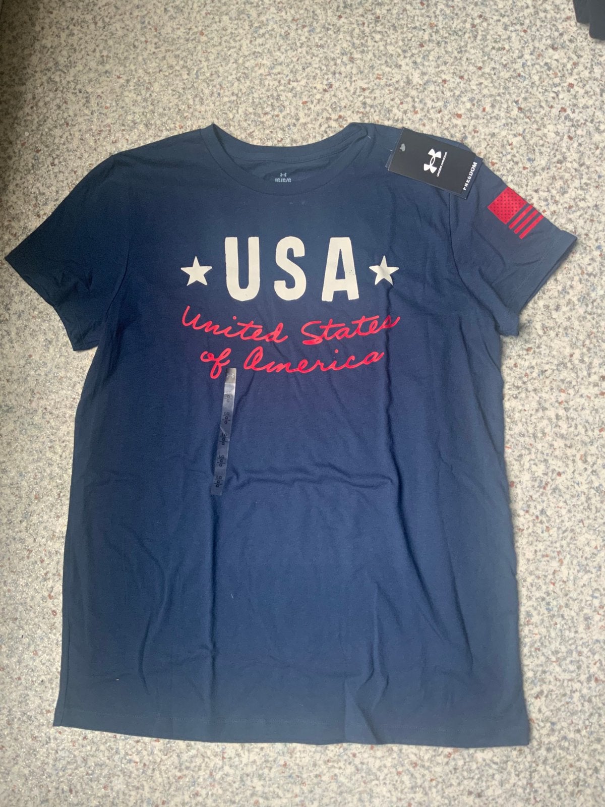 Under Armour blauw USA shirt mt L NIEUW, Ophalen of Verzenden, Nieuw, Maat 52/54 (L), Blauw