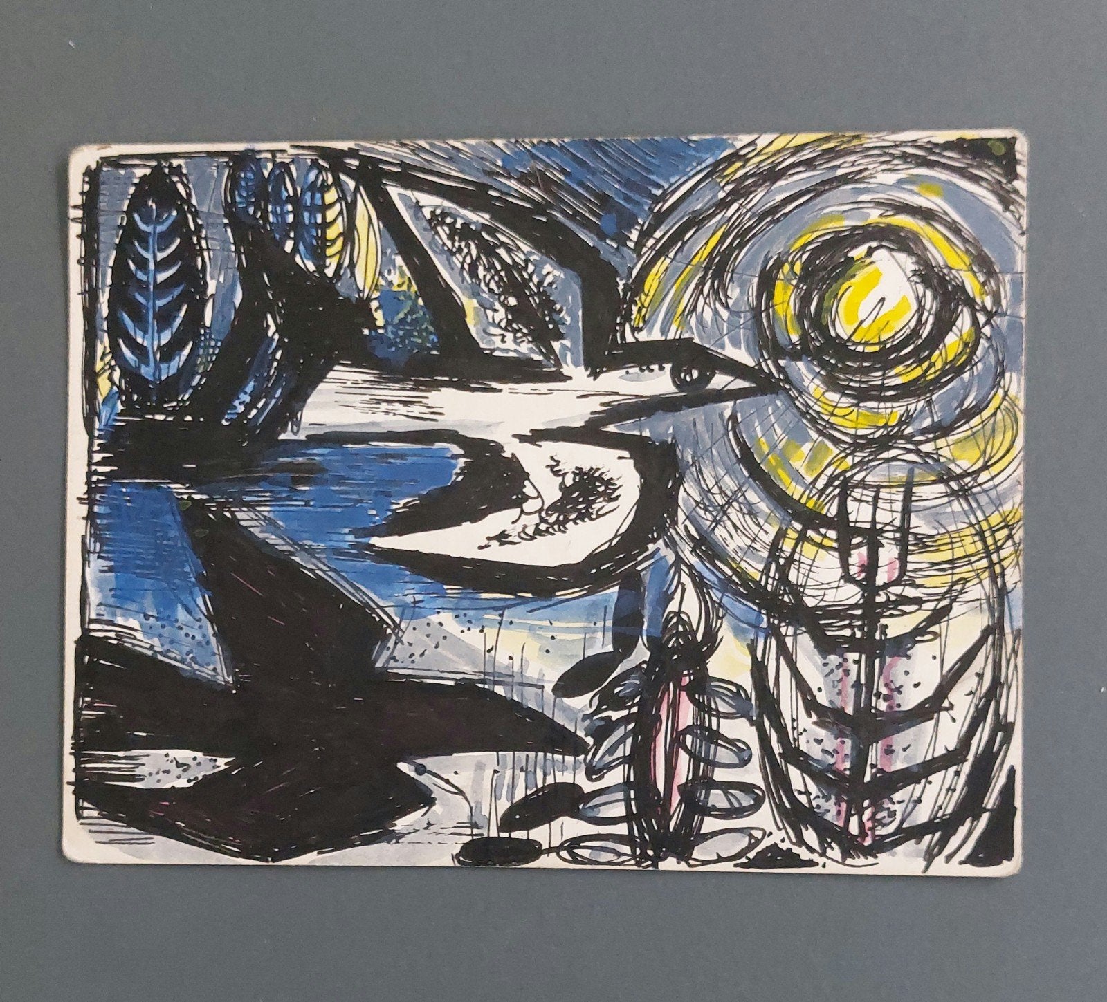 Originele tekening Kees Paauw met UNIEKE TEKST !, Ophalen of Verzenden