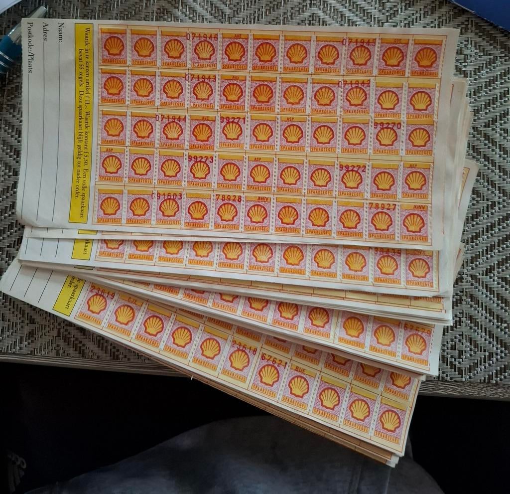 Shell Spaarzegels - Volle Spaarkaarten, Ophalen, Winkel, Super of Benzinepomp, Volle spaarkaart