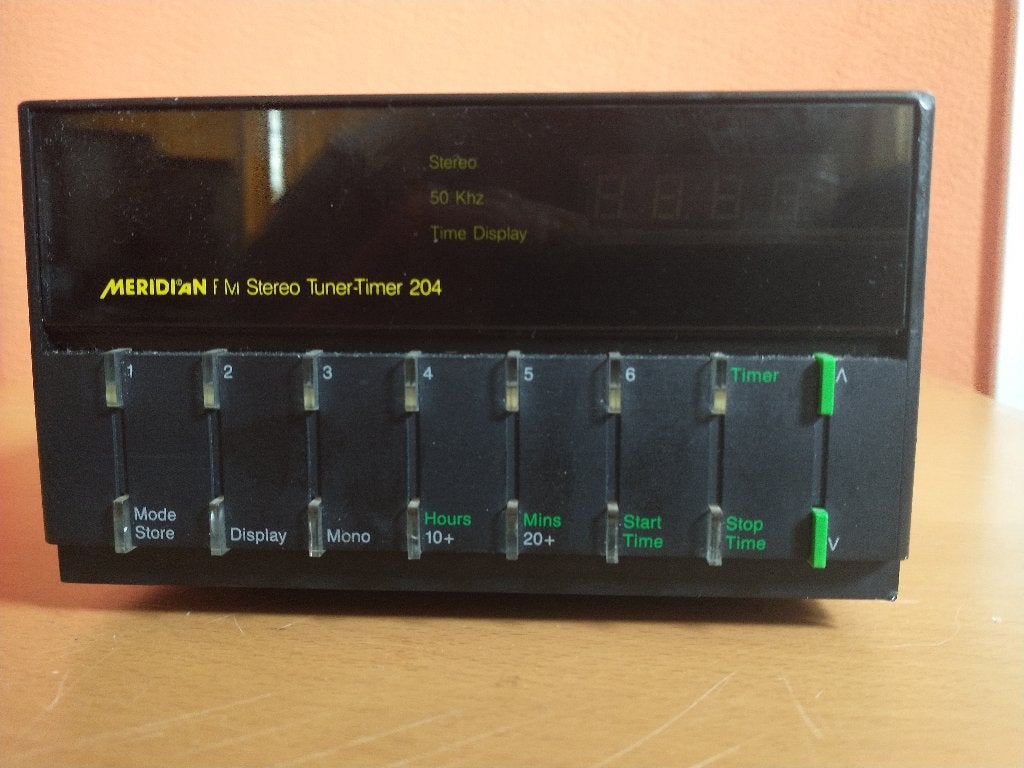 Meridian 204 FM Stereo Tuner-Timer, Ophalen of Verzenden, Zo goed als nieuw