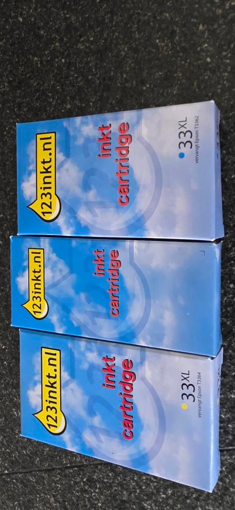 Inkt cardridge zwart geel blauw nieuw, Ophalen of Verzenden, Nieuw