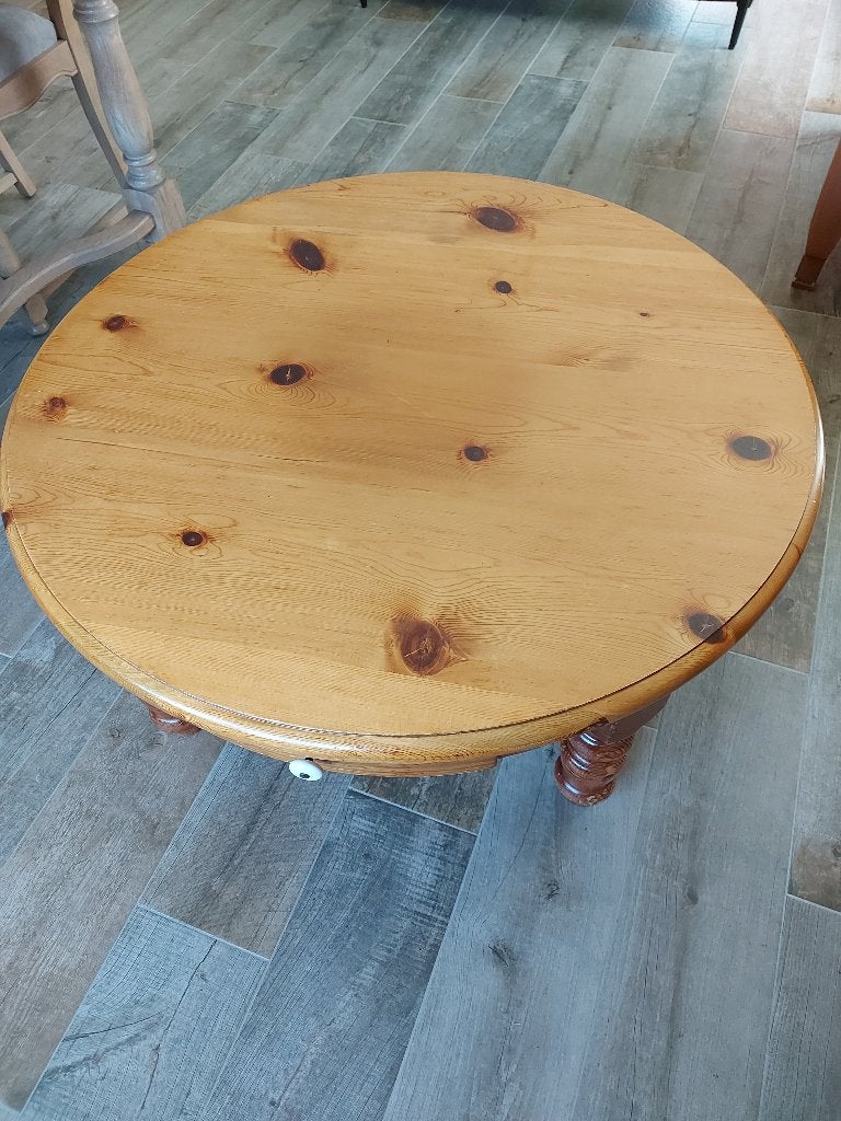 Grenen salontafel, Ophalen, Gebruikt, 50 tot 100 cm, Oud grenen