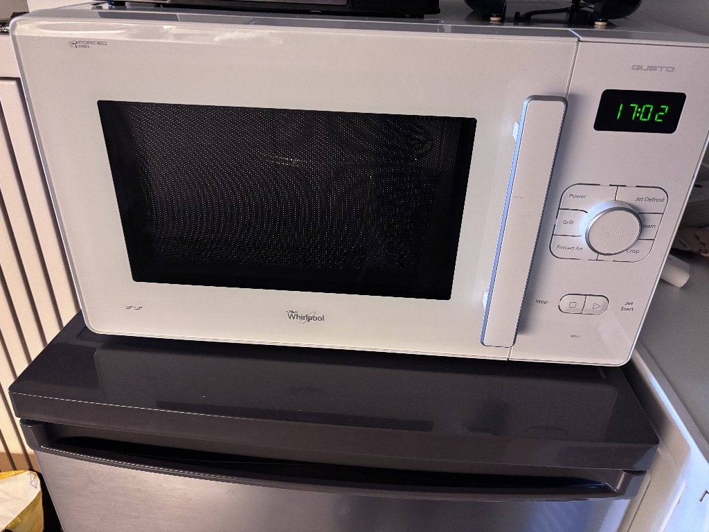 Whirlpool combimagnetron wit, Ophalen, Combimagnetron, Gebruikt, Grill
