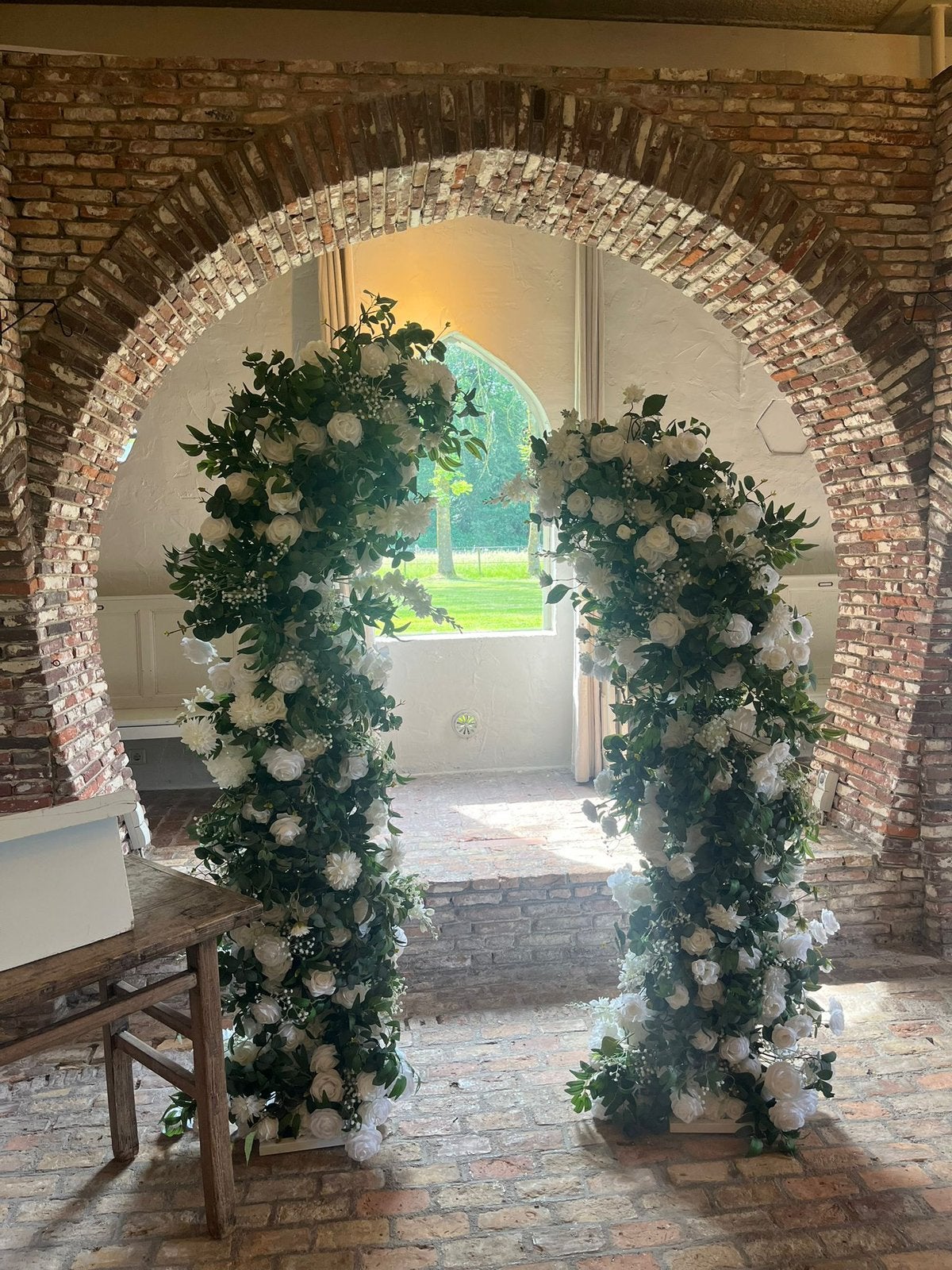 Bruiloft decoratie - backdrop bloemen 200-230 cm, Ophalen, Zo goed als nieuw