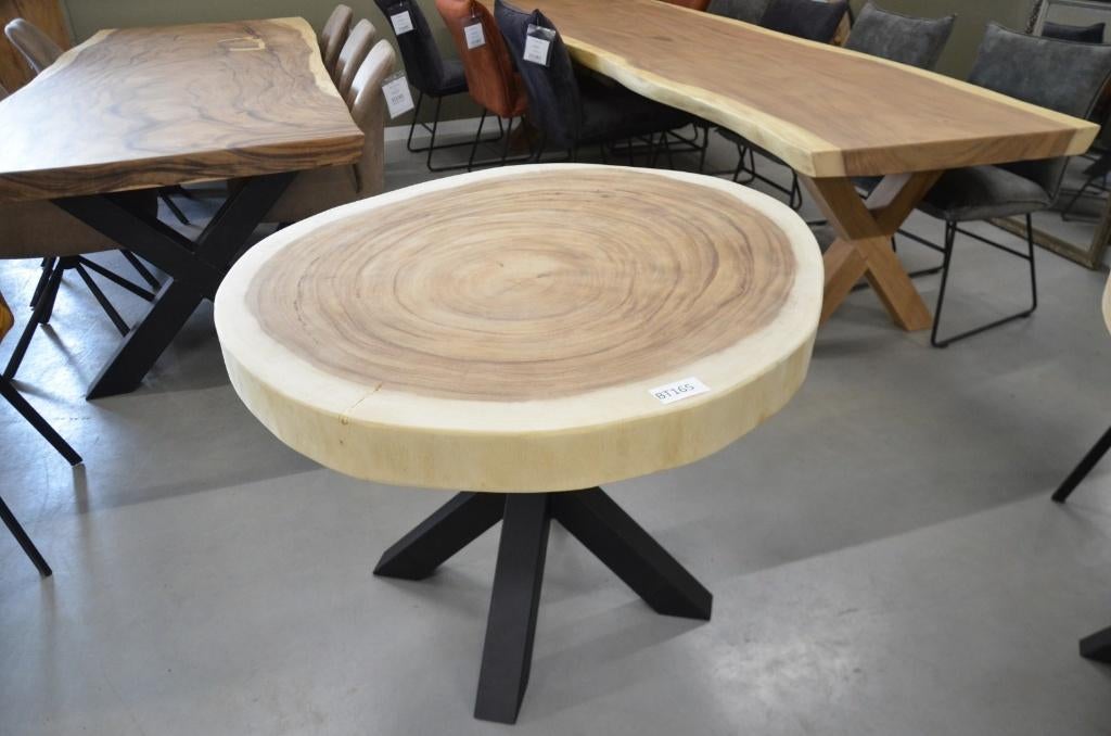 Ronde suar boomstamtafel 100 - 120 cm BT 165