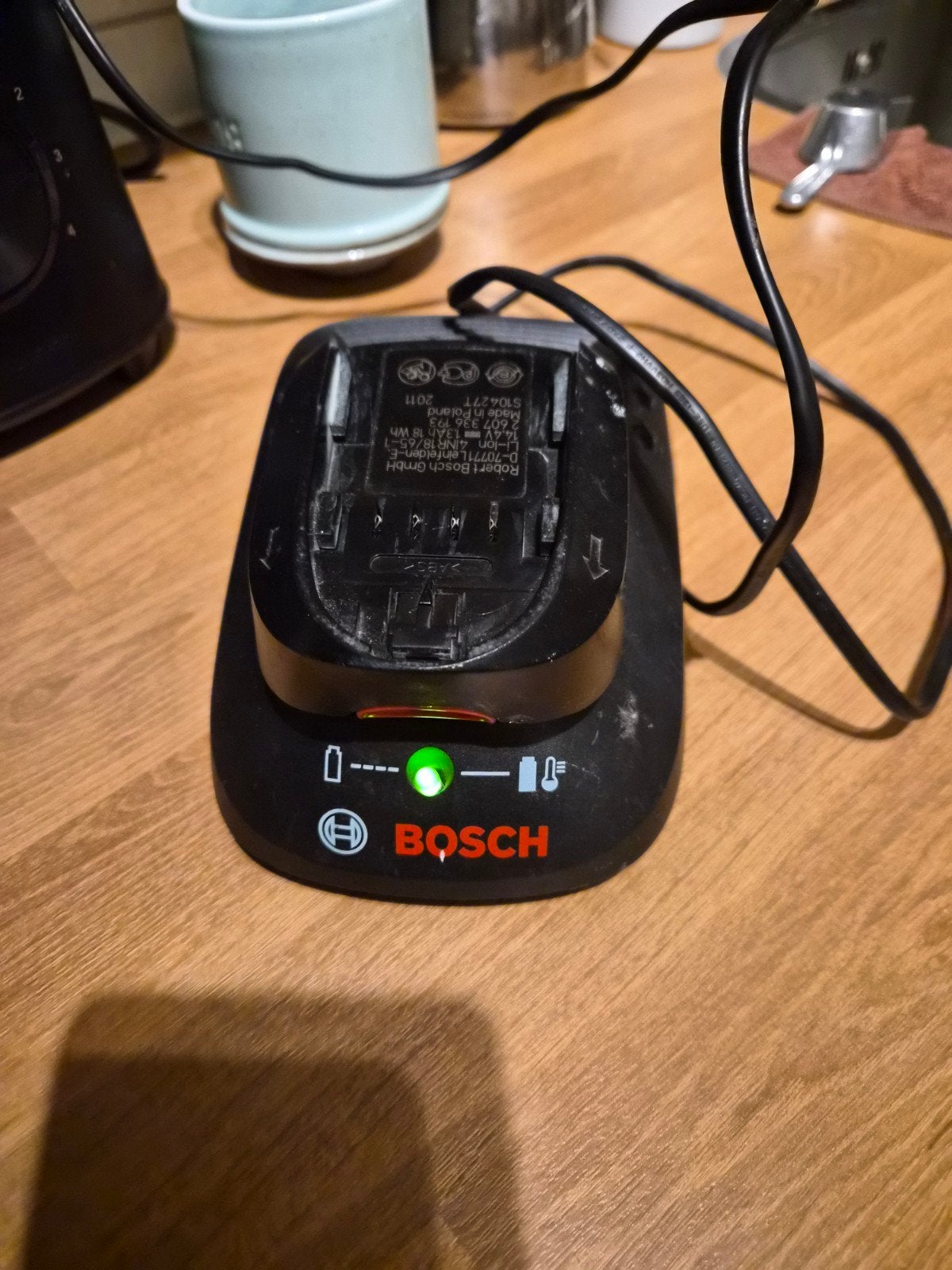 Bosch 14,4V Li-ion accu + originele lader, Ophalen of Verzenden, Gebruikt